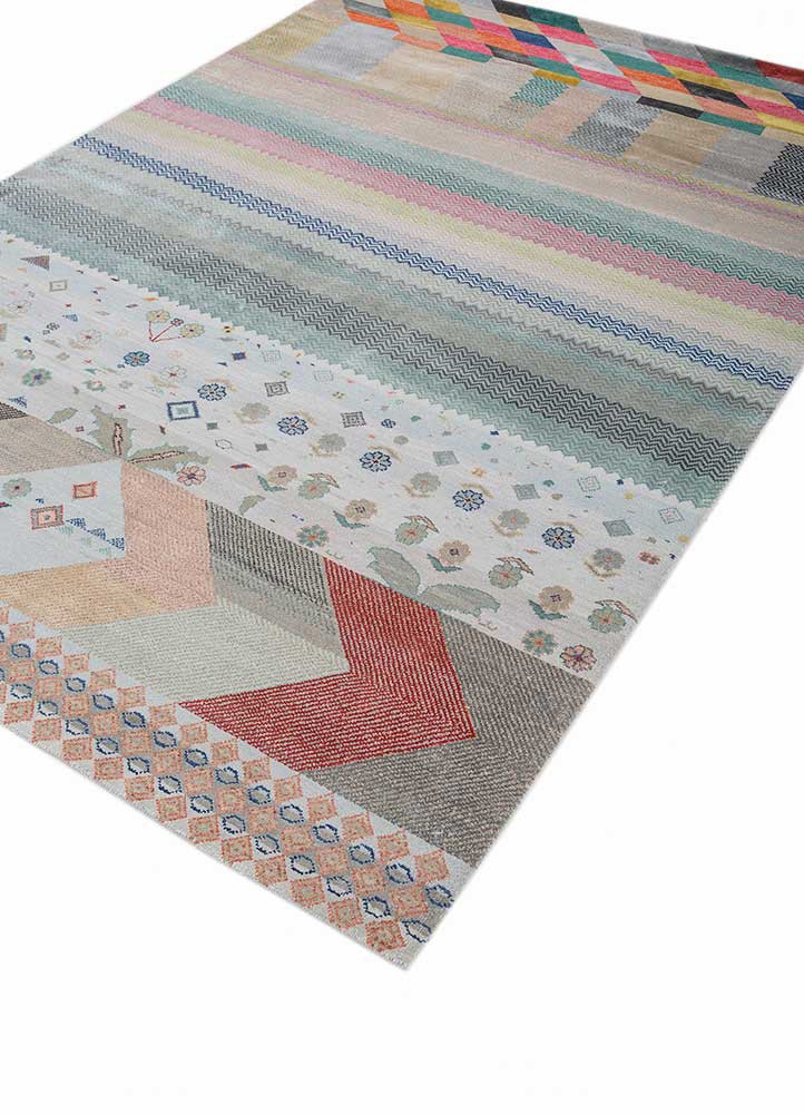 manchaha blue wool and bamboo silk hand knotted Rug - FoldShot manchaha blue wool and bamboo silk hand knotted Rug - FoldShot