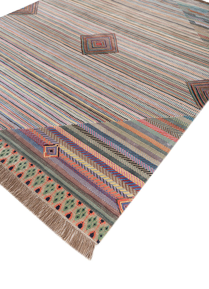 manchaha beige and brown wool and bamboo silk hand knotted Rug - FoldShot manchaha beige and brown wool and bamboo silk hand knotted Rug - FoldShot