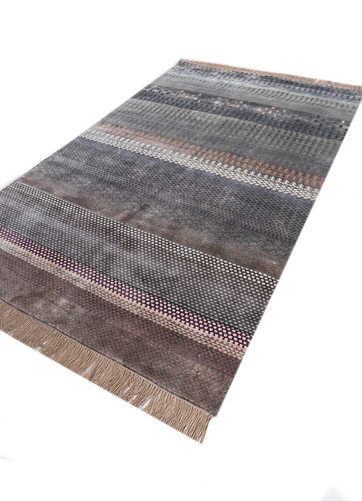 manchaha blue wool and bamboo silk hand knotted Rug - FoldShot manchaha blue wool and bamboo silk hand knotted Rug - FoldShot