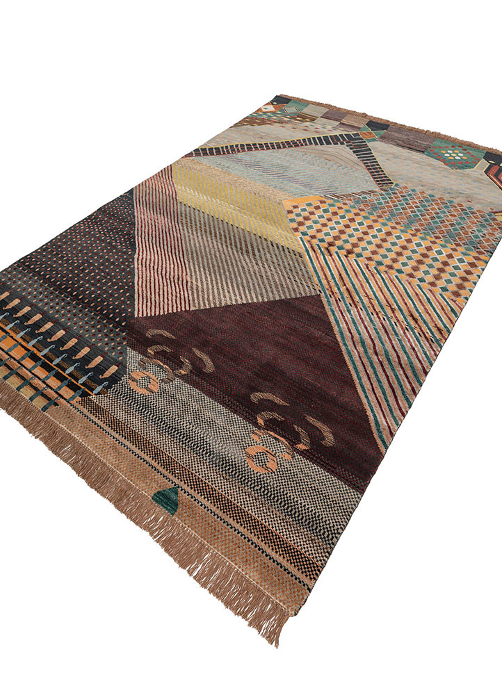 manchaha blue wool and bamboo silk hand knotted Rug - FoldShot manchaha blue wool and bamboo silk hand knotted Rug - FoldShot