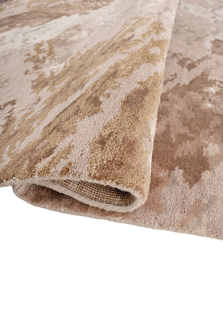 manchaha pink and purple wool and bamboo silk hand knotted Rug - FoldShot manchaha pink and purple wool and bamboo silk hand knotted Rug - FoldShot