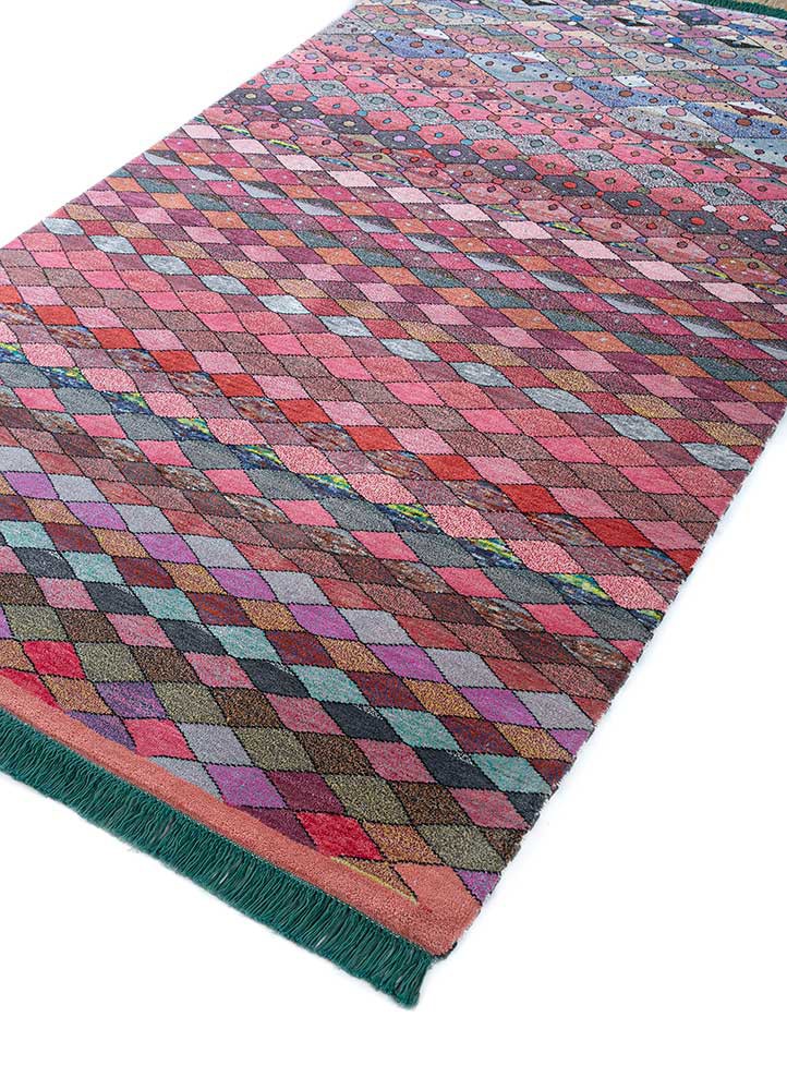 freedom manchaha red and orange wool and bamboo silk hand knotted Rug - FoldShot freedom manchaha red and orange wool and bamboo silk hand knotted Rug - FoldShot