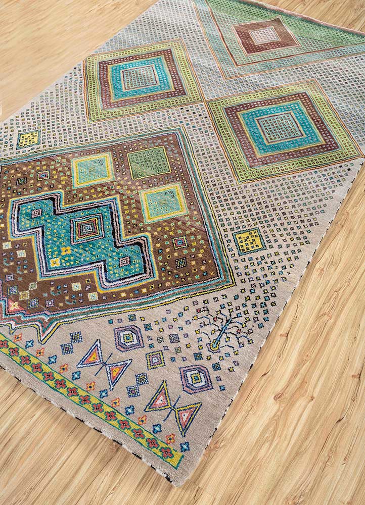 freedom manchaha ivory wool and bamboo silk hand knotted Rug - FoldShot freedom manchaha ivory wool and bamboo silk hand knotted Rug - FoldShot