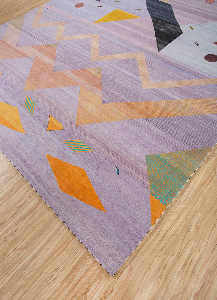 freedom manchaha pink and purple wool and bamboo silk hand knotted Rug - FoldShot freedom manchaha pink and purple wool and bamboo silk hand knotted Rug - FoldShot