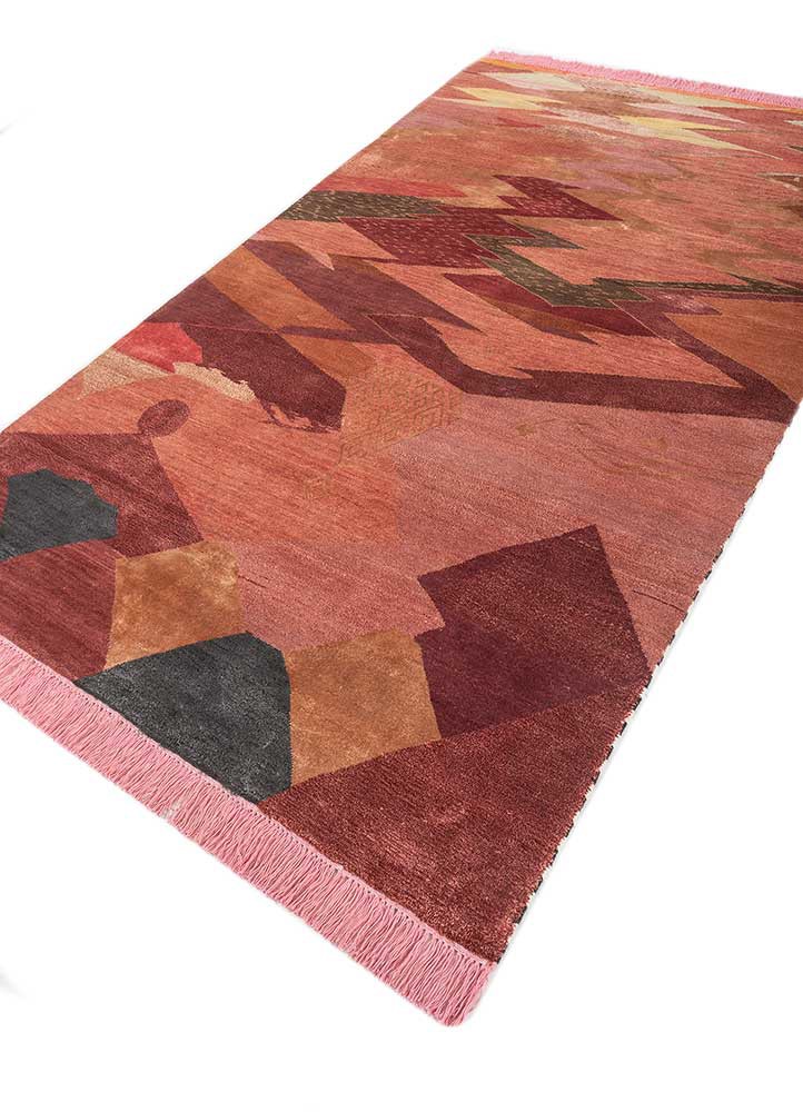 freedom manchaha ivory wool and bamboo silk hand knotted Rug - FoldShot