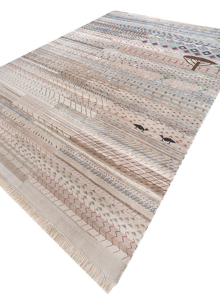 freedom manchaha ivory wool and bamboo silk hand knotted Rug - FoldShot freedom manchaha ivory wool and bamboo silk hand knotted Rug - FoldShot