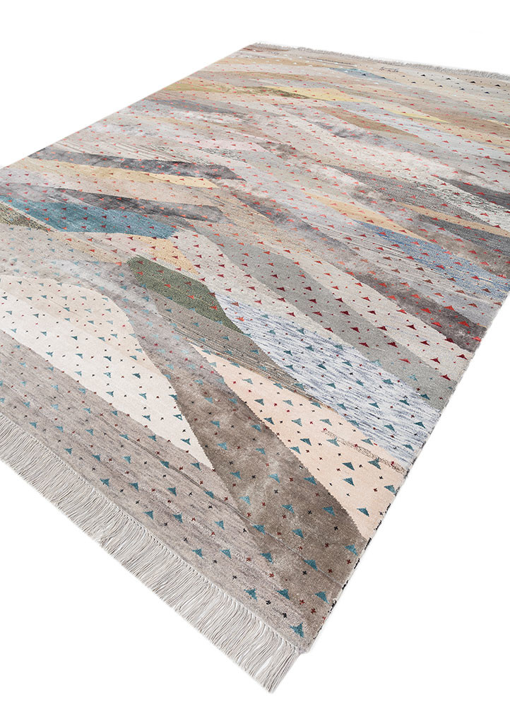freedom manchaha beige and brown wool and bamboo silk hand knotted Rug - FoldShot freedom manchaha beige and brown wool and bamboo silk hand knotted Rug - FoldShot
