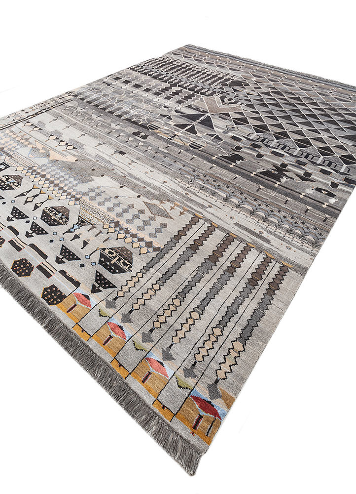 freedom manchaha blue wool and bamboo silk hand knotted Rug - FoldShot freedom manchaha blue wool and bamboo silk hand knotted Rug - FoldShot