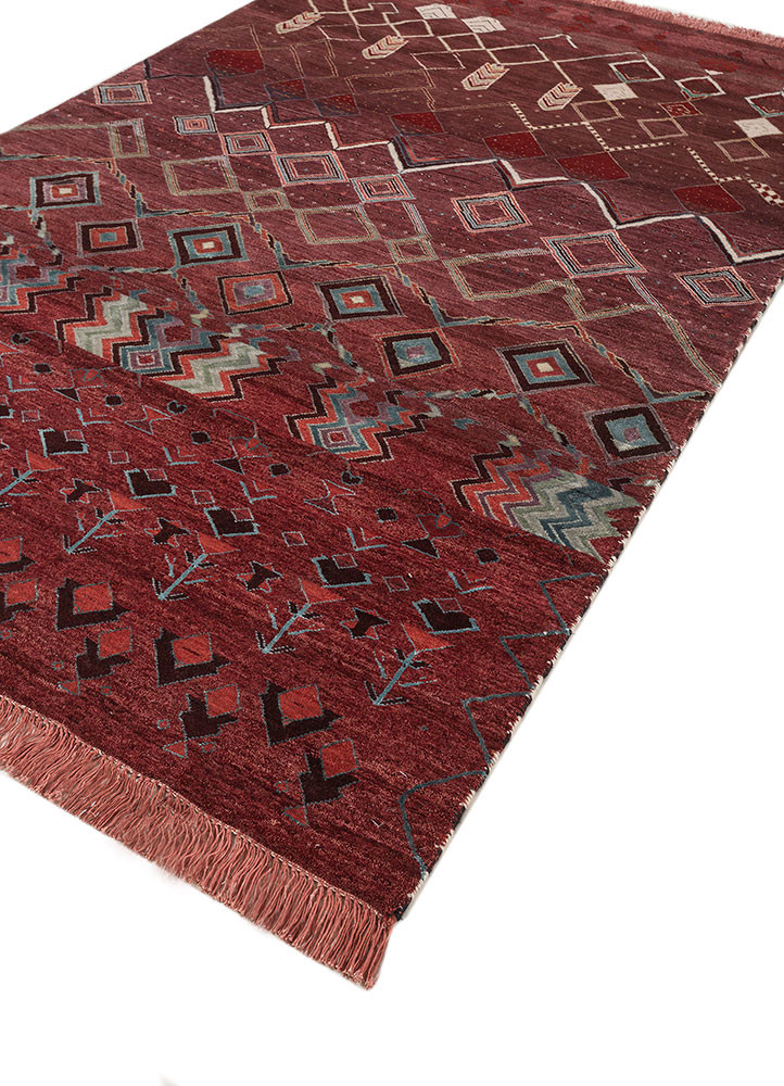 freedom manchaha red and orange wool and bamboo silk hand knotted Rug - FoldShot freedom manchaha red and orange wool and bamboo silk hand knotted Rug - FoldShot