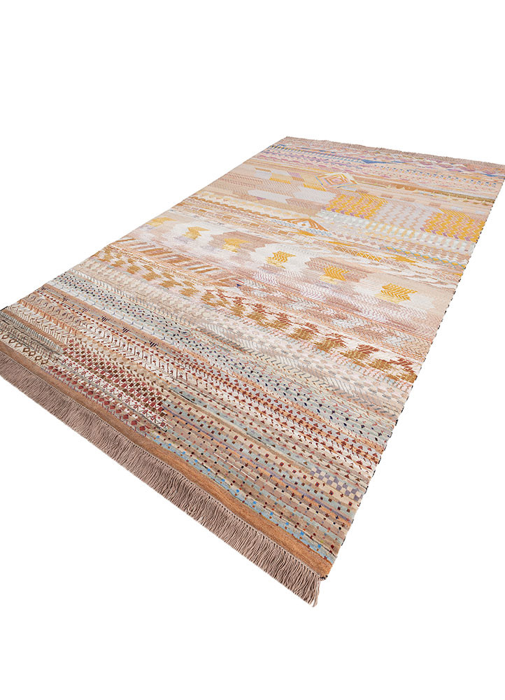 freedom manchaha ivory wool and bamboo silk hand knotted Rug - FoldShot freedom manchaha ivory wool and bamboo silk hand knotted Rug - FoldShot