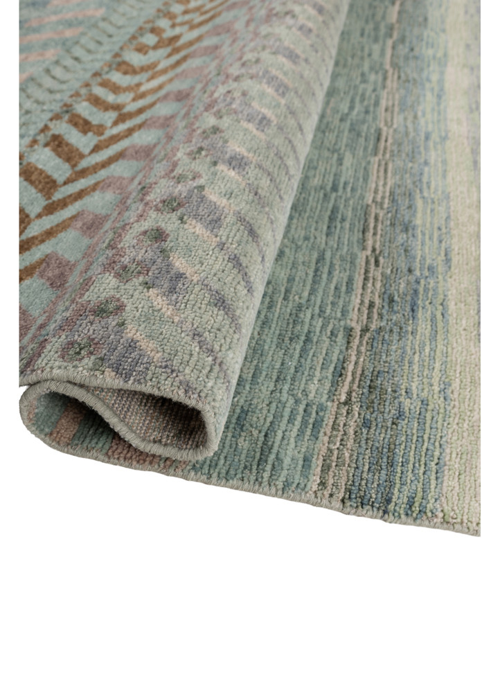 manchaha blue wool hand knotted Rug - FoldShot manchaha blue wool hand knotted Rug - FoldShot
