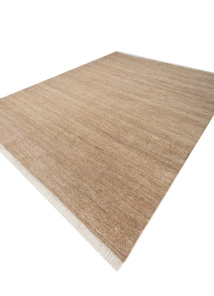 viscaya beige and brown afghan wool hand knotted Rug - FoldShot