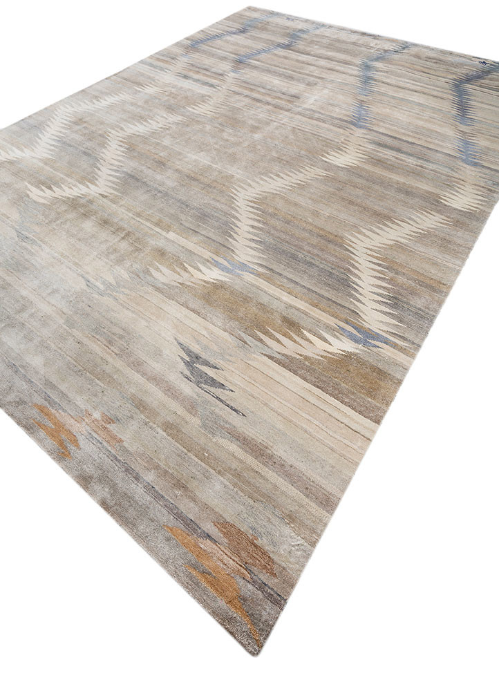 freedom manchaha grey and black silk hand knotted Rug - FoldShot freedom manchaha grey and black silk hand knotted Rug - FoldShot