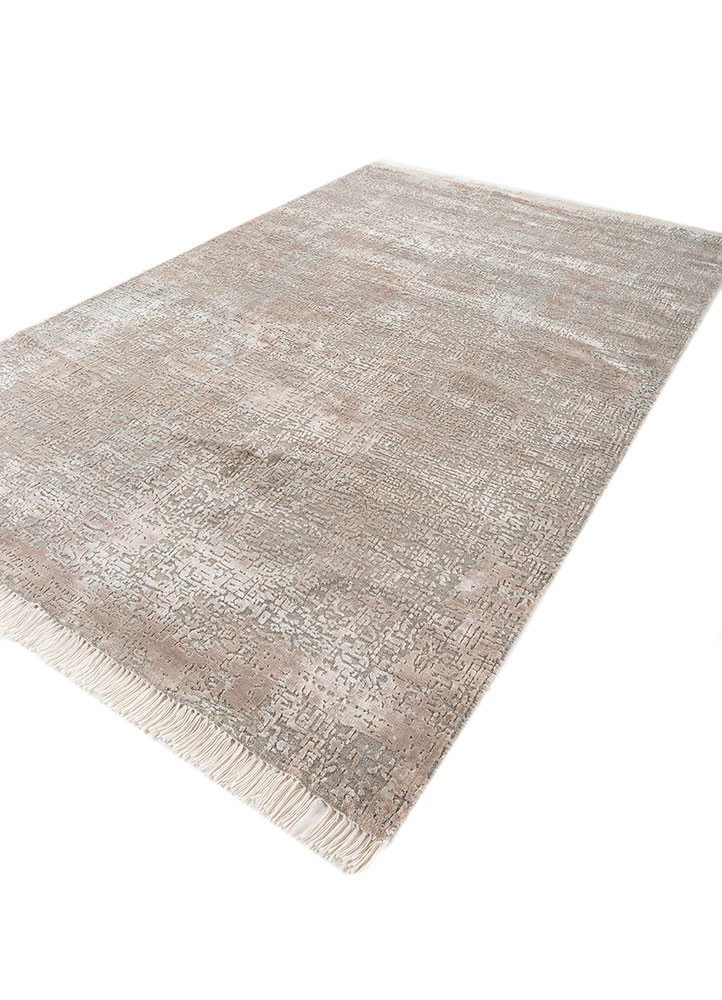 entropy grey and black wool and bamboo silk hand knotted Rug - FoldShot entropy grey and black wool and bamboo silk hand knotted Rug - FoldShot