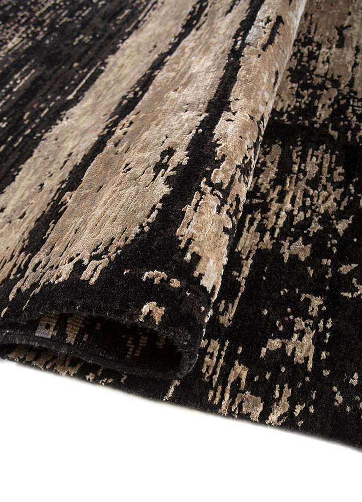 entropy blue wool and bamboo silk hand knotted Rug - FoldShot entropy blue wool and bamboo silk hand knotted Rug - FoldShot