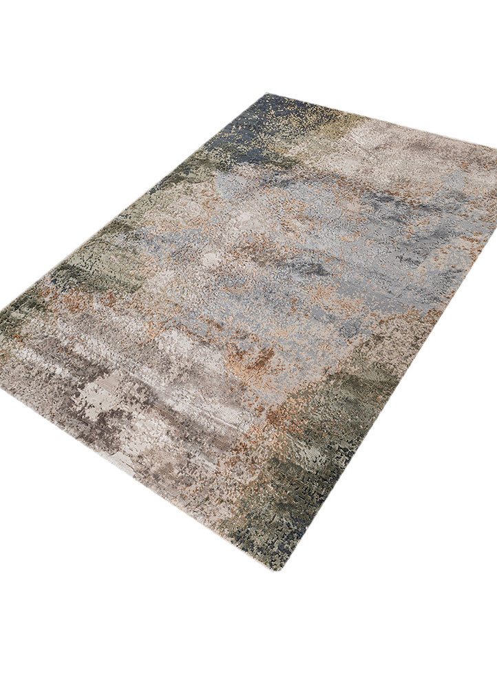 uvenuti ivory wool and bamboo silk hand knotted Rug - FoldShot