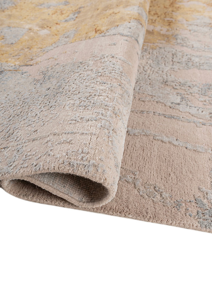 uvenuti pink and purple wool and bamboo silk hand knotted Rug - FoldShot