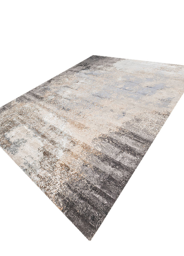 manifest ivory wool and bamboo silk hand knotted Rug - FoldShot manifest ivory wool and bamboo silk hand knotted Rug - FoldShot
