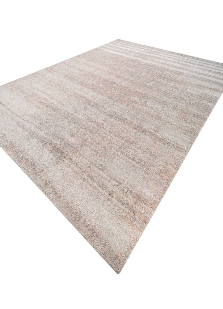 uvenuti ivory wool and bamboo silk hand knotted Rug - FoldShot uvenuti ivory wool and bamboo silk hand knotted Rug - FoldShot