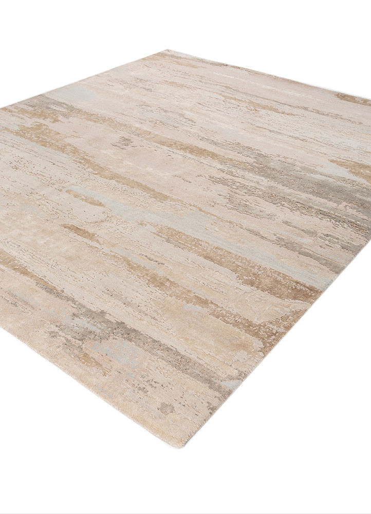 entropy blue wool and bamboo silk hand knotted Rug - FoldShot entropy blue wool and bamboo silk hand knotted Rug - FoldShot