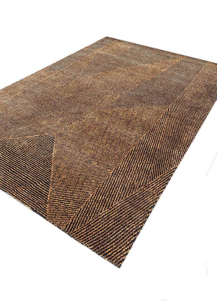 uvenuti grey and black wool and bamboo silk hand knotted Rug - FoldShot uvenuti grey and black wool and bamboo silk hand knotted Rug - FoldShot