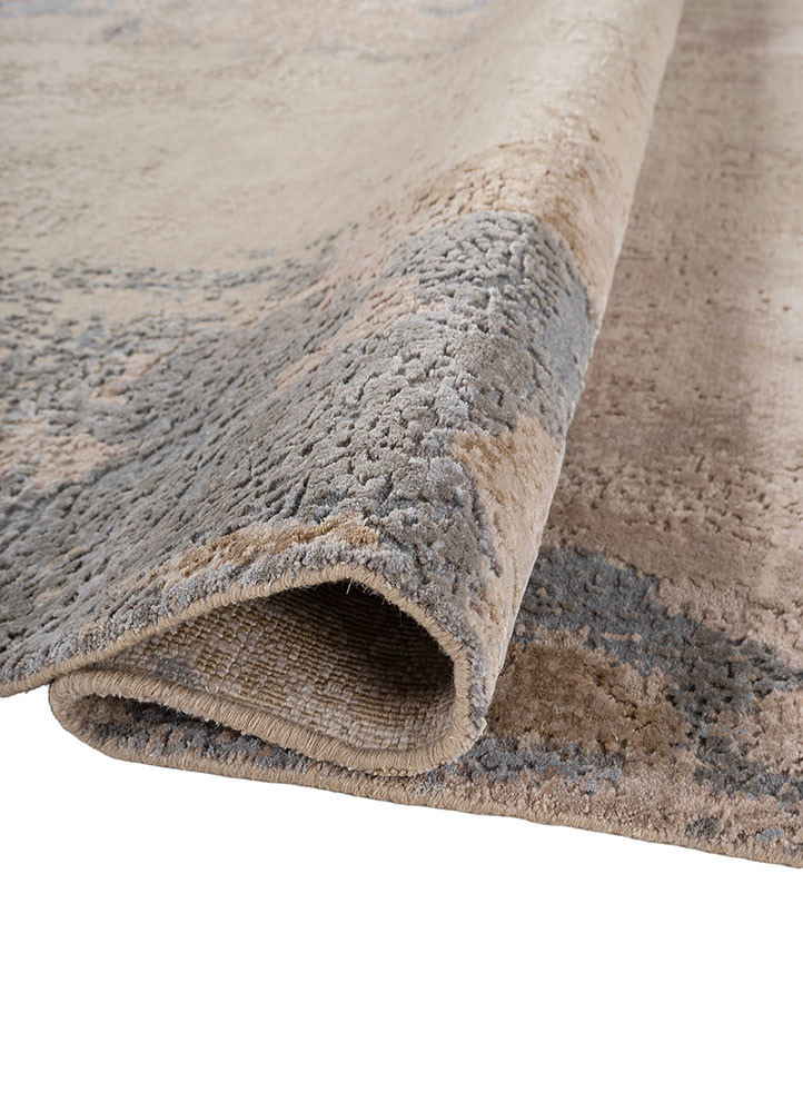 uvenuti ivory wool and bamboo silk hand knotted Rug - FoldShot