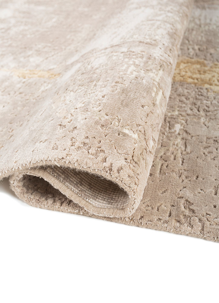 uvenuti ivory wool and bamboo silk hand knotted Rug - FoldShot