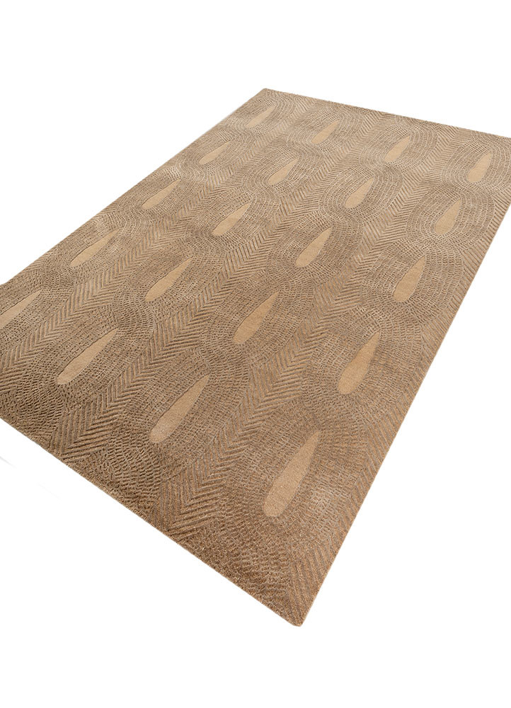 azalea beige and brown wool and bamboo silk hand knotted Rug - FoldShot azalea beige and brown wool and bamboo silk hand knotted Rug - FoldShot