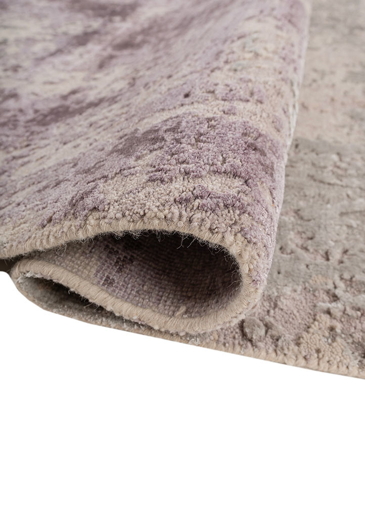 uvenuti ivory wool and bamboo silk hand knotted Rug - FoldShot