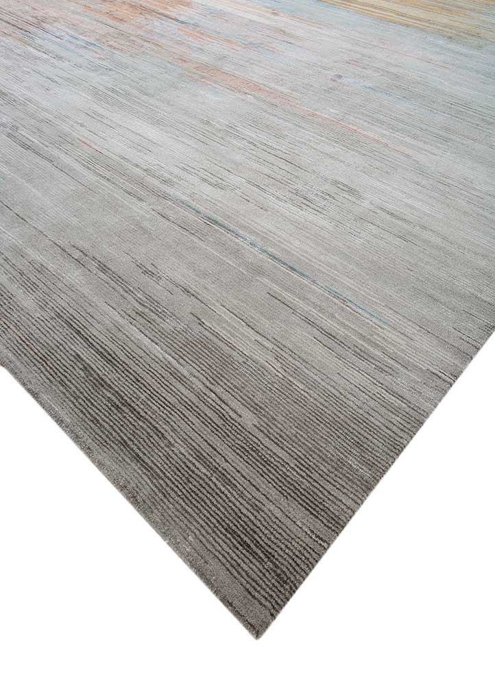 hidden by kavi ivory wool and bamboo silk hand knotted Rug - FoldShot