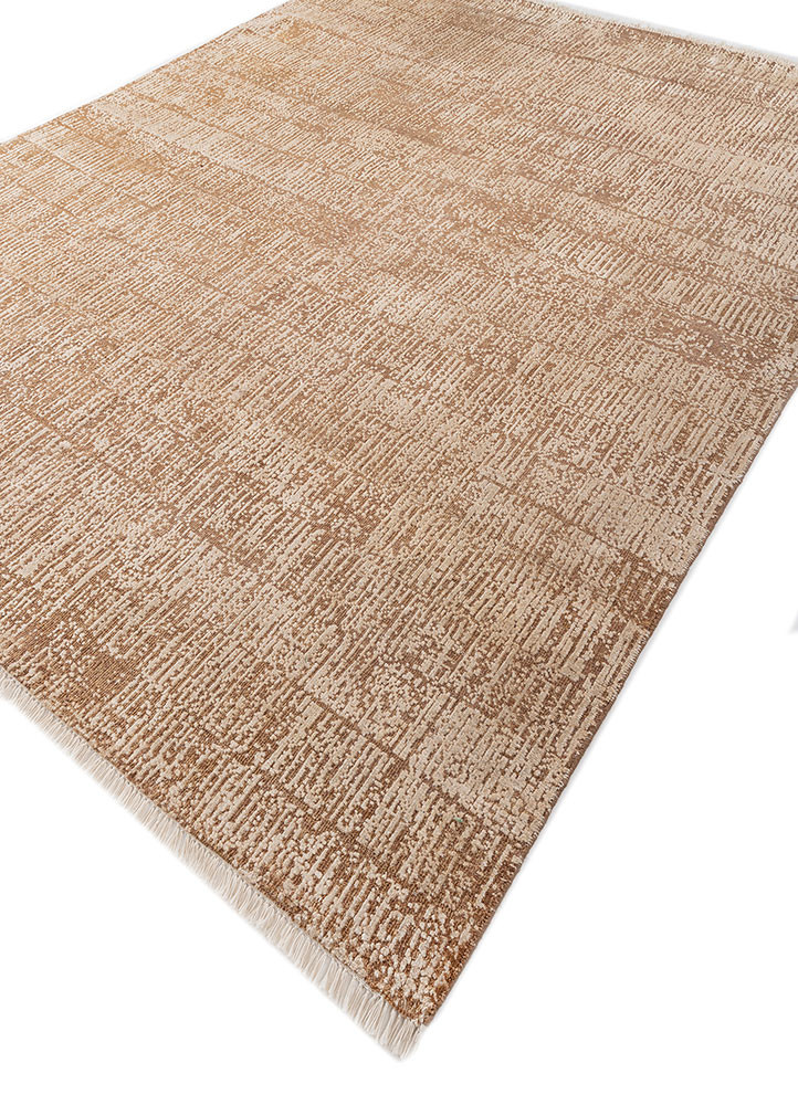 entropy red and orange wool and silk hand knotted Rug - FoldShot