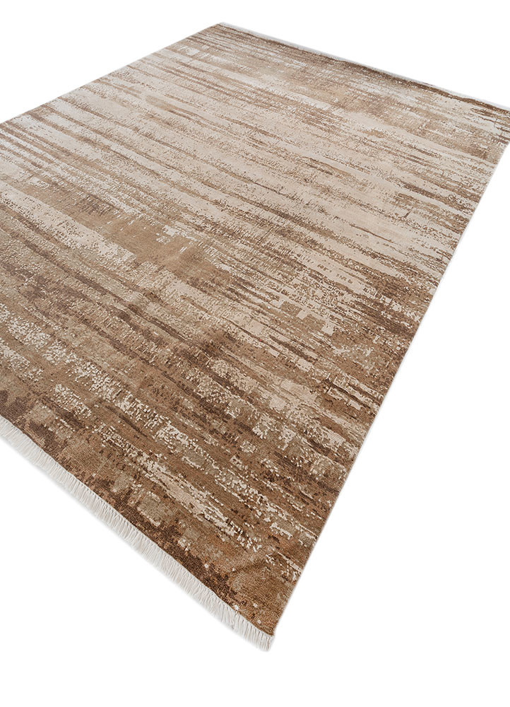 entropy ivory wool and silk hand knotted Rug - FoldShot entropy ivory wool and silk hand knotted Rug - FoldShot
