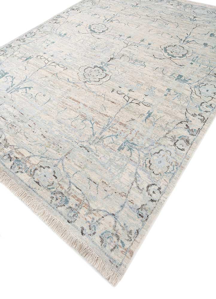 erbe ivory afghan wool hand knotted Rug - FoldShot erbe ivory afghan wool hand knotted Rug - FoldShot