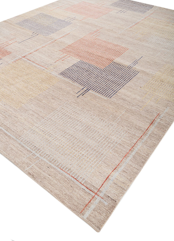 blythe beige and brown wool hand knotted Rug - FoldShot blythe beige and brown wool hand knotted Rug - FoldShot