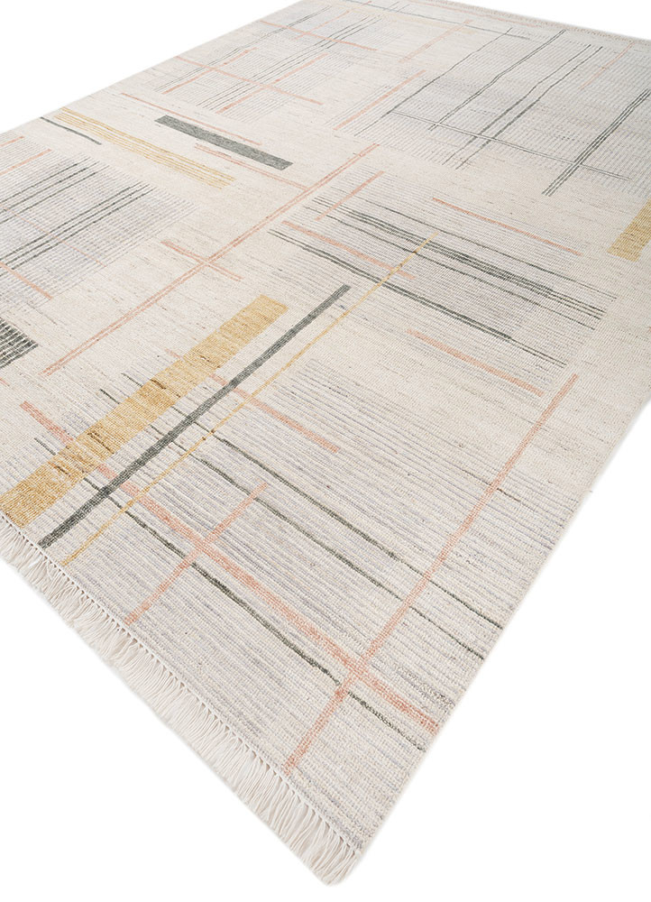 blythe ivory afghan wool hand knotted Rug - FoldShot blythe ivory afghan wool hand knotted Rug - FoldShot