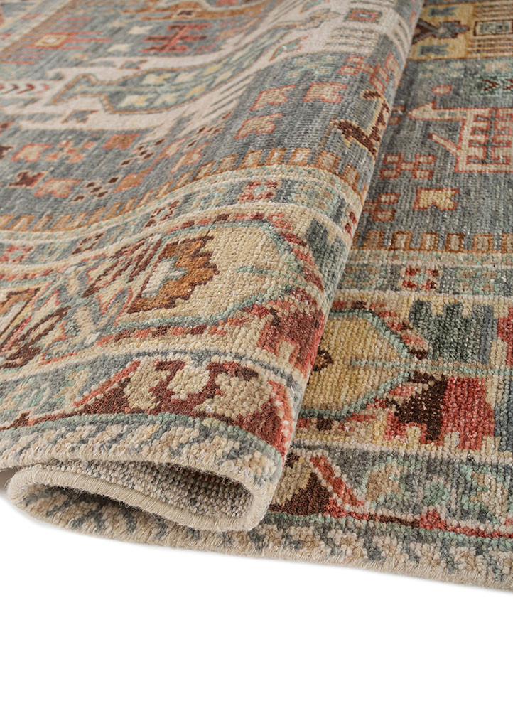 savana green wool hand knotted Rug - FoldShot savana green wool hand knotted Rug - FoldShot