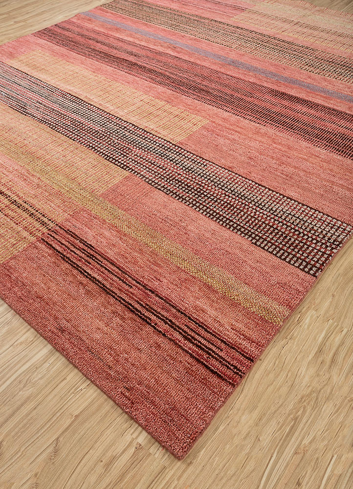 blythe red and orange afghan wool hand knotted Rug - FoldShot blythe red and orange afghan wool hand knotted Rug - FoldShot