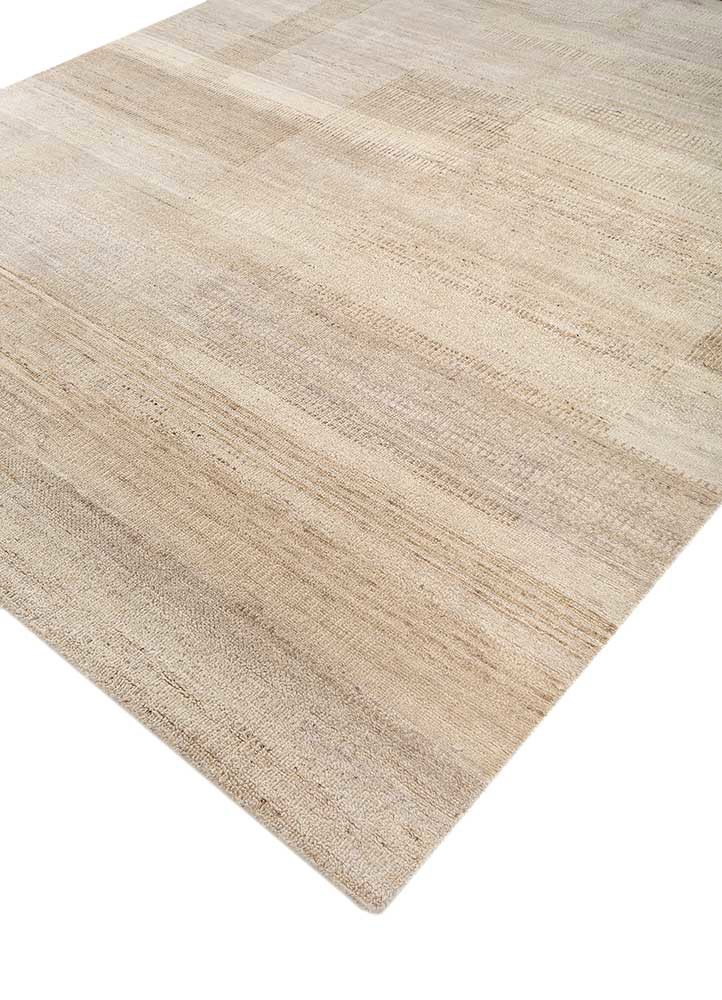 blythe ivory afghan wool hand knotted Rug - FoldShot