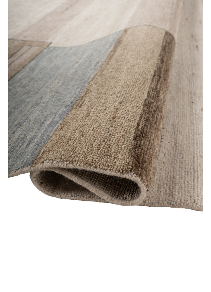 aprezo ivory wool hand knotted Rug - FoldShot aprezo ivory wool hand knotted Rug - FoldShot