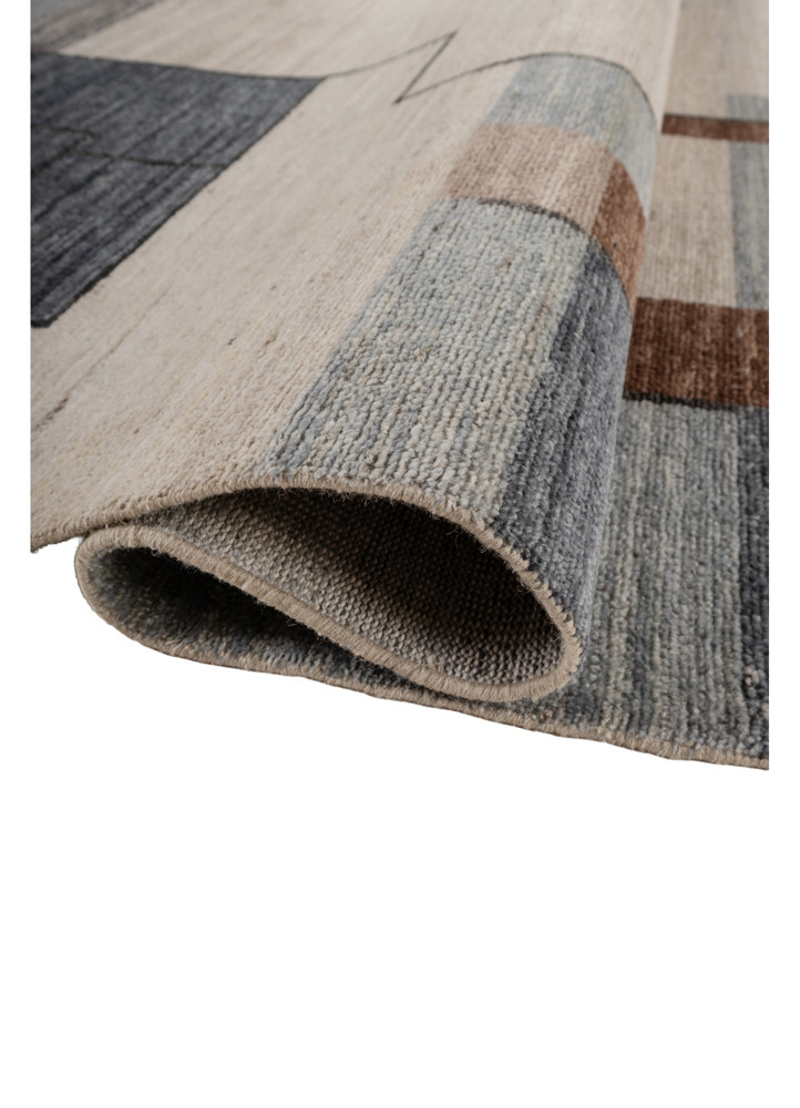 aprezo ivory wool hand knotted Rug - FoldShot aprezo ivory wool hand knotted Rug - FoldShot