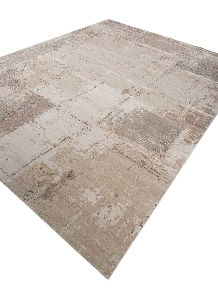 tattvam ivory wool and bamboo silk hand knotted Rug - FoldShot tattvam ivory wool and bamboo silk hand knotted Rug - FoldShot
