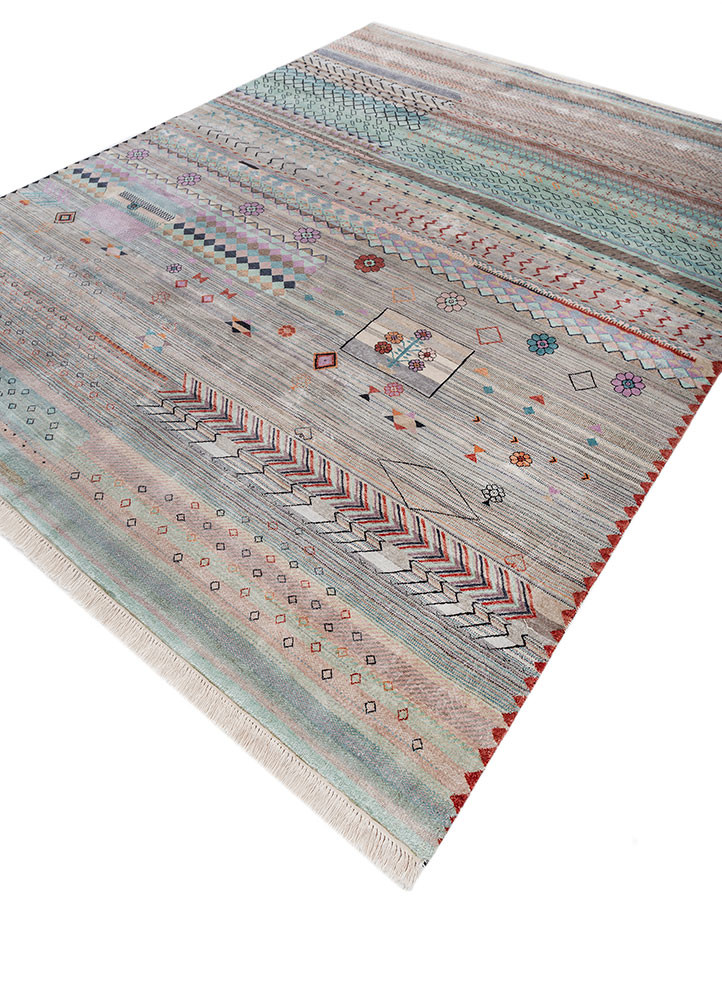 freedom manchaha blue silk hand knotted Rug - FoldShot freedom manchaha blue silk hand knotted Rug - FoldShot