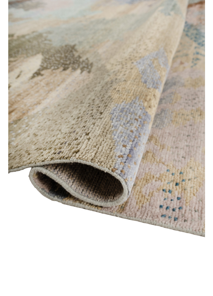 kavi x manchaha green wool hand knotted Rug - FoldShot