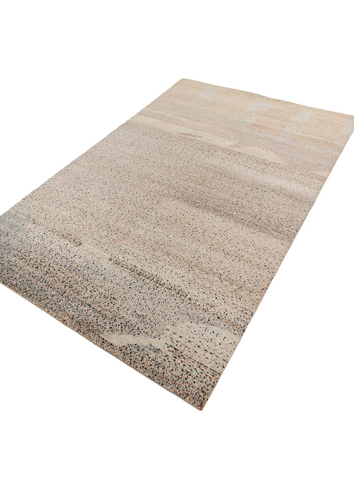 kavi x manchaha ivory wool hand knotted Rug - FoldShot
