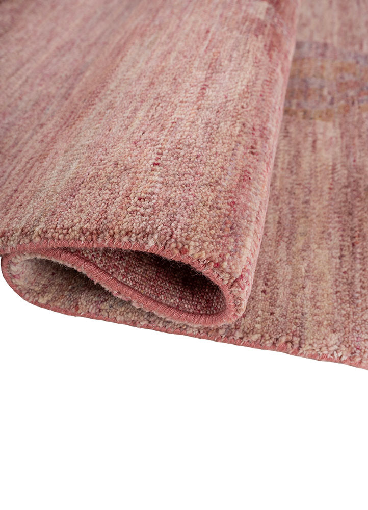 kavi x manchaha pink and purple wool hand knotted Rug - FoldShot kavi x manchaha pink and purple wool hand knotted Rug - FoldShot