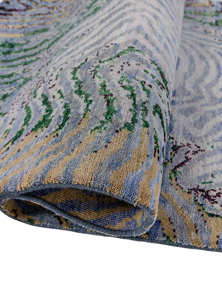kavi x manchaha green wool hand knotted Rug - FoldShot kavi x manchaha green wool hand knotted Rug - FoldShot