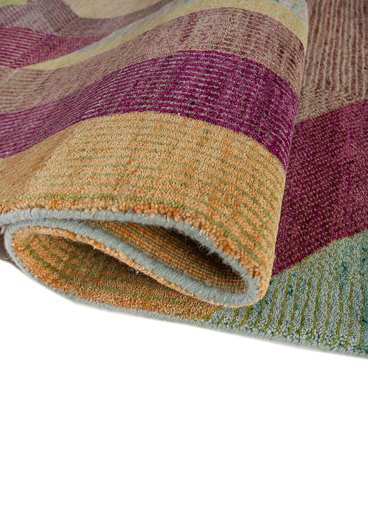 weaver art reserve pink and purple wool hand knotted Rug - FoldShot weaver art reserve pink and purple wool hand knotted Rug - FoldShot