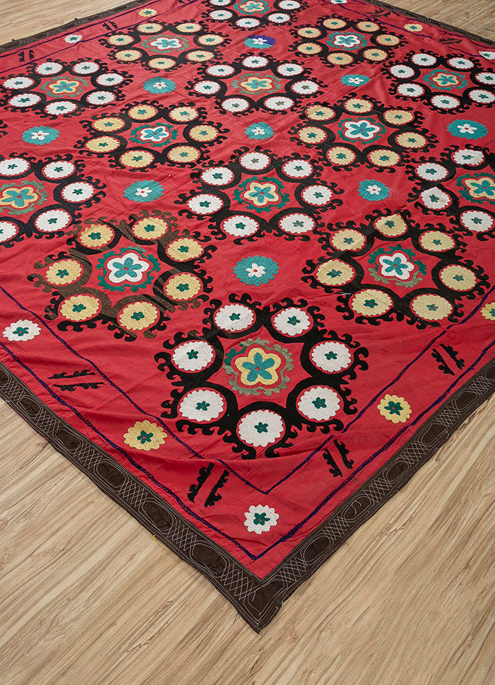 jean red and orange cotton hand loom Home Textile - FoldShot