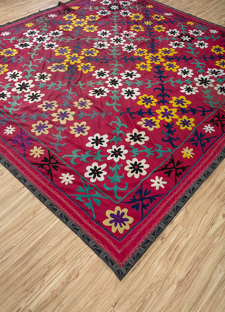 jean red and orange cotton hand loom Home Textile - FoldShot