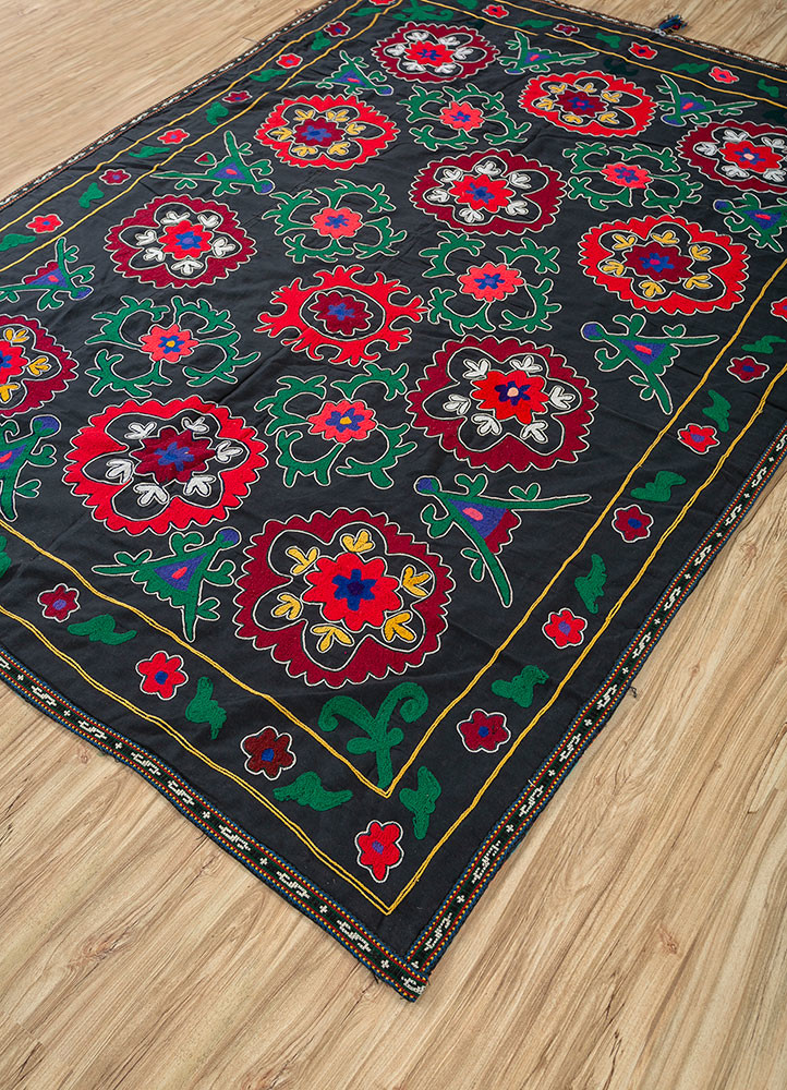 jean grey and black cotton hand loom Home Textile - FoldShot